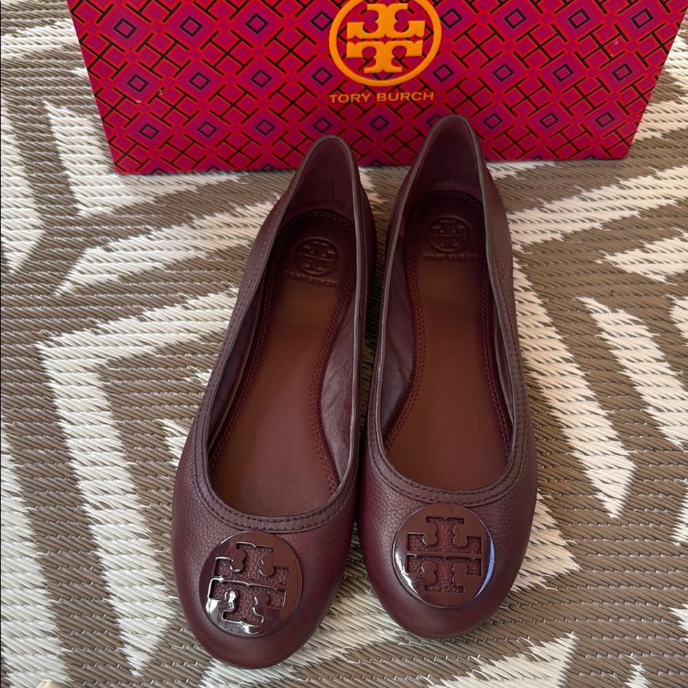 Tory Burch Women's Burgandy Ballet Flats